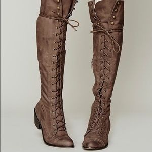 Free People x Jeffrey Campbell Joe Lace-Up Boots